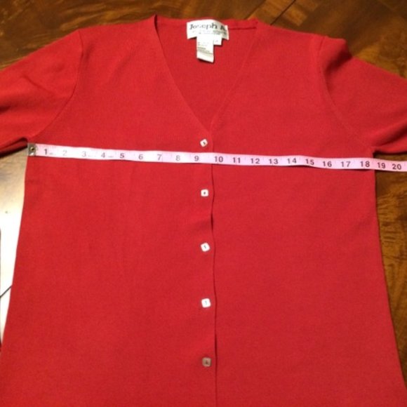 Beautiful Red V-neck Cardigan -XL - Picture 14 of 16